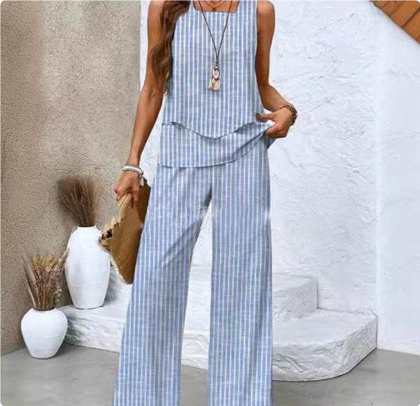 Pants Suits Printed Sleeveless Straight Clothing Sleeveless TracksuitsPants Suits Printed Sleeveless Straight Clothing Sleeveless Tracksuits