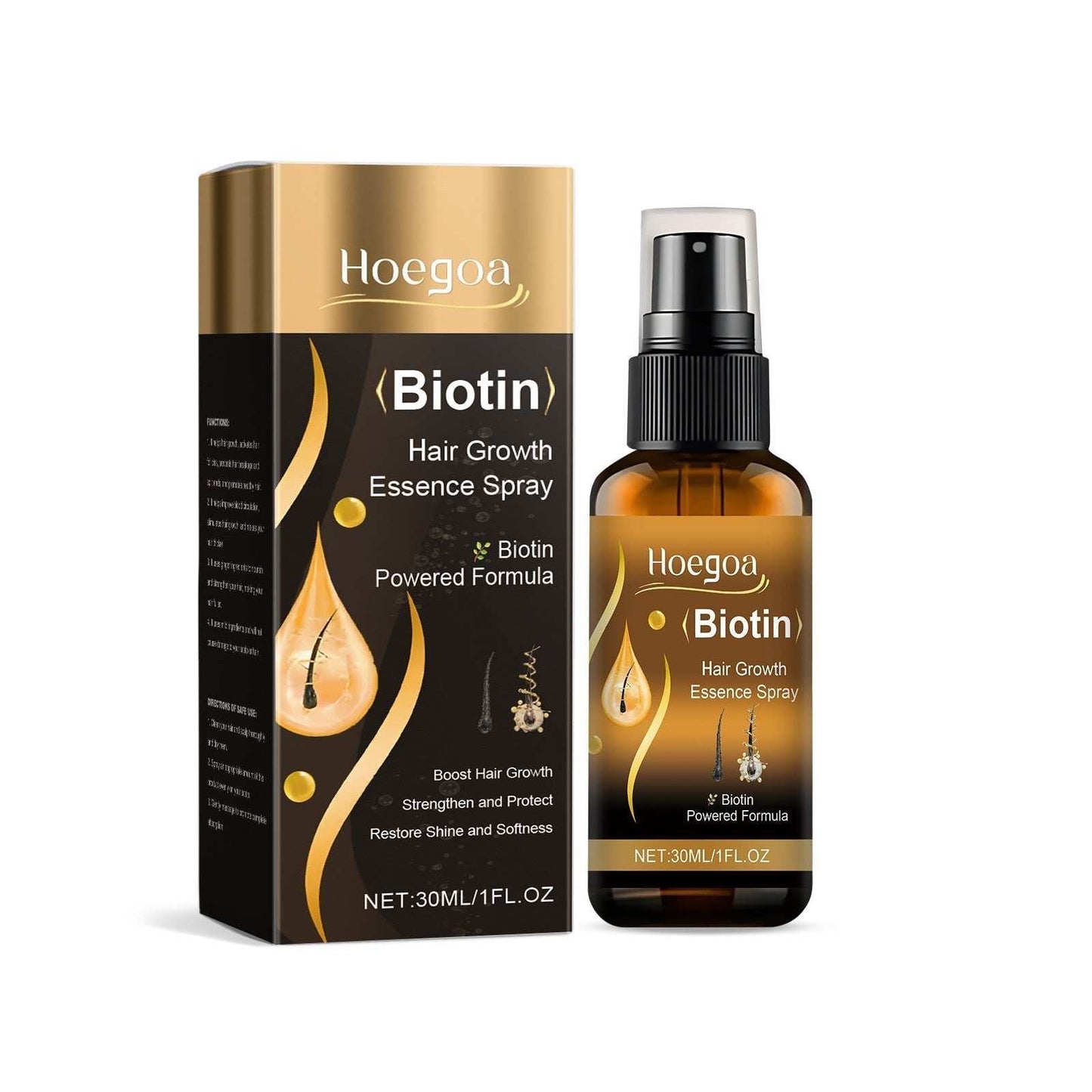 Hair Oil Biotin Repair Serum Spray Healthier Hair Serum Ginger