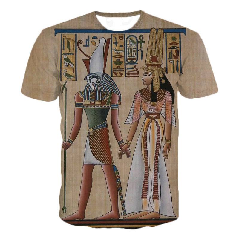 3D Printed T-Shirt Ancient Egyptian Anubis Deity Unisex Man and Woman.