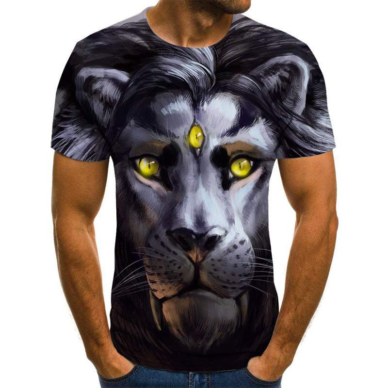 3D Printed T-Shirt Fashion Lion Animal Lover Unisex Man & Woman Casual
