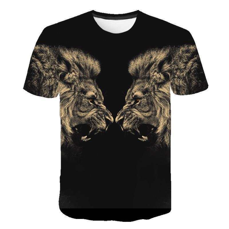 3D Printed T-Shirt Fashion Lion Animal Lover Unisex Man & Woman Casual