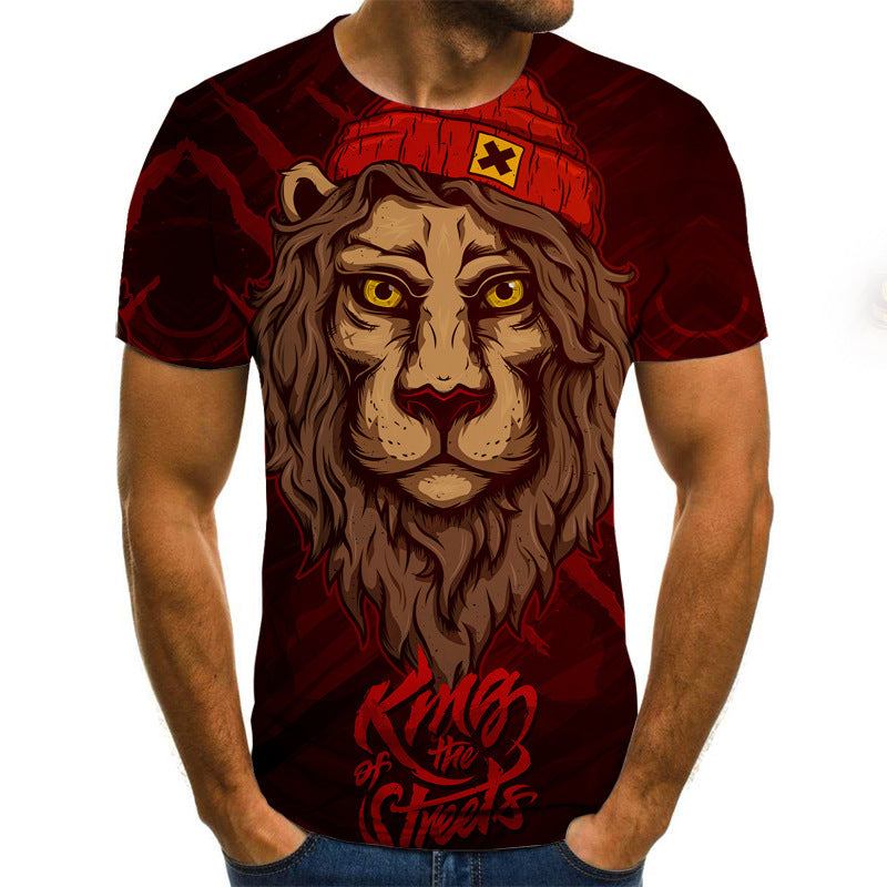 3D Printed T-Shirt Fashion Lion Animal Lover Unisex Man & Woman Casual
