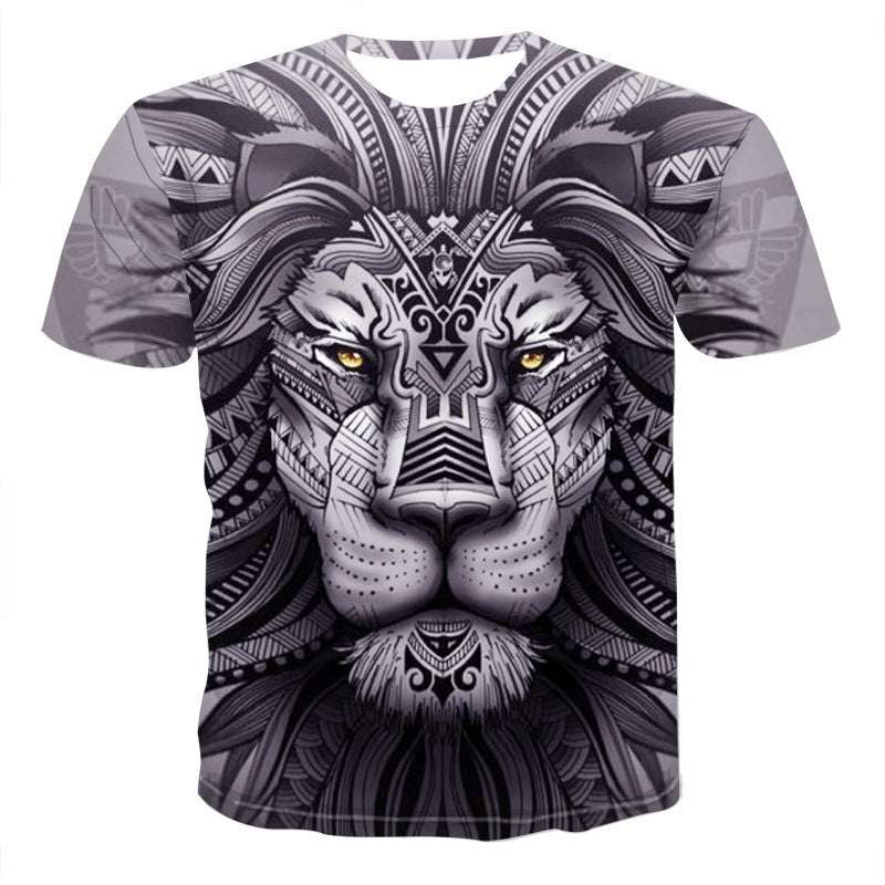 3D Printed T-Shirt Fashion Lion Animal Lover Unisex Man & Woman Casual