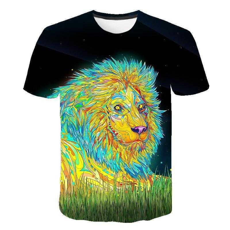 3D Printed T-Shirt Fashion Lion Animal Lover Unisex Man & Woman Casual