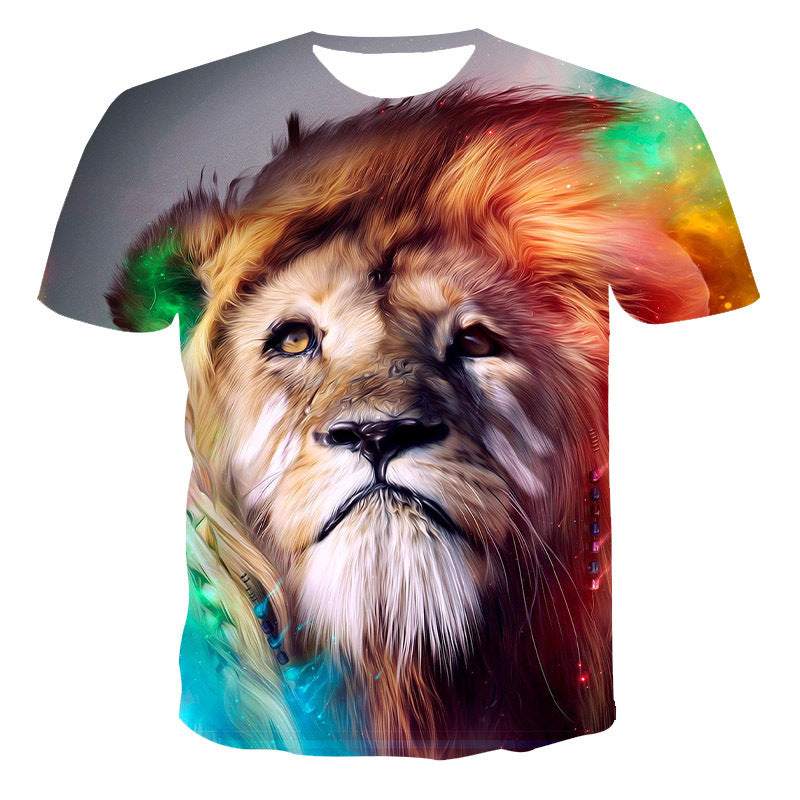 3D Printed T-Shirt Fashion Lion Animal Lover Unisex Man & Woman Casual