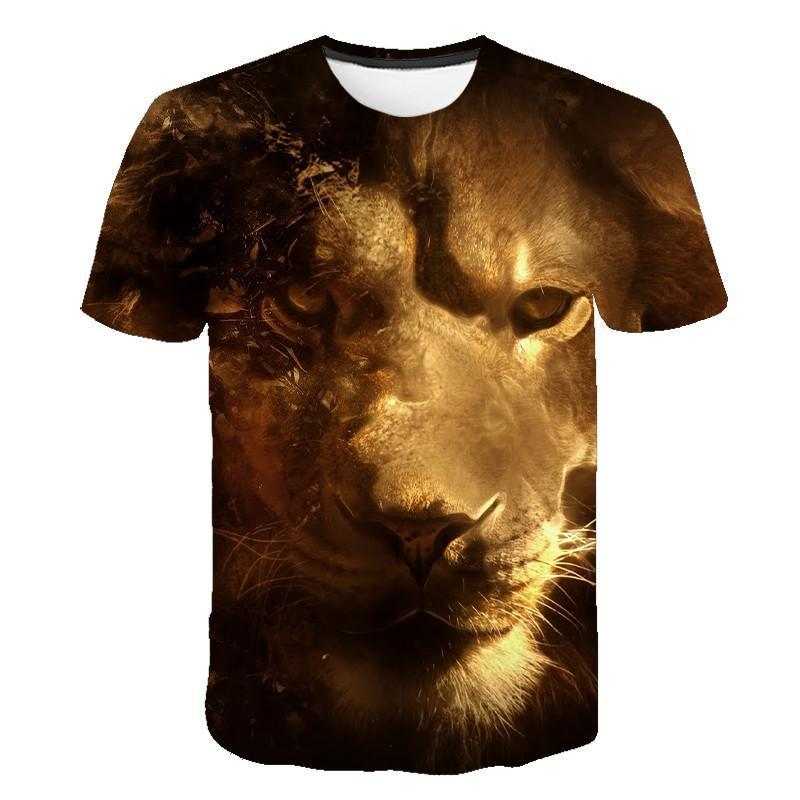3D Printed T-Shirt Fashion Lion Animal Lover Unisex Man & Woman Casual