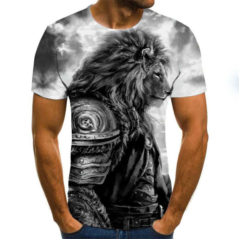 3D Printed T-Shirt Fashion Lion Animal Lover Unisex Man & Woman Casual