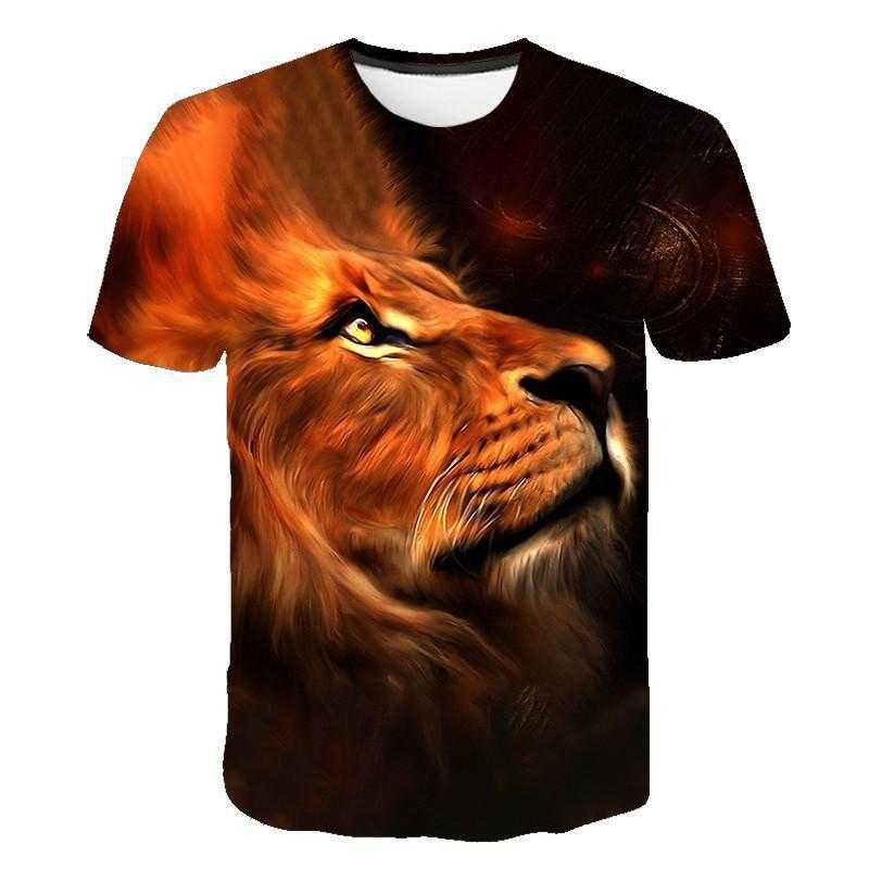 3D Printed T-Shirt Fashion Lion Animal Lover Unisex Man & Woman Casual