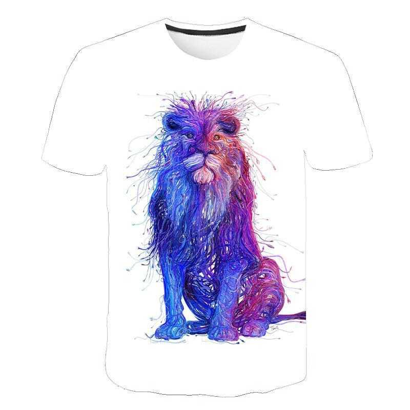 3D Printed T-Shirt Fashion Lion Animal Lover Unisex Man & Woman Casual