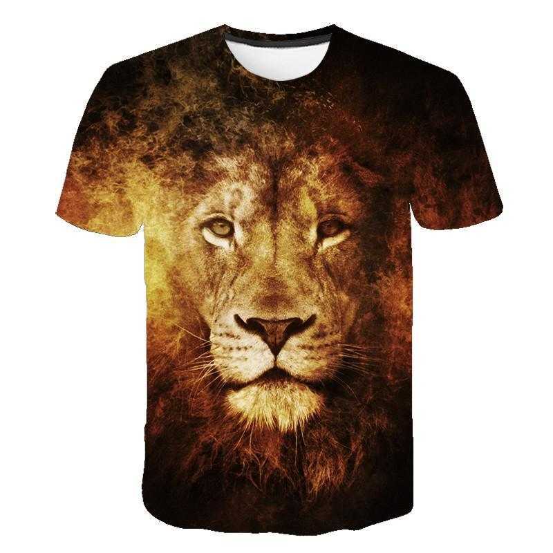 3D Printed T-Shirt Fashion Lion Animal Lover Unisex Man & Woman Casual