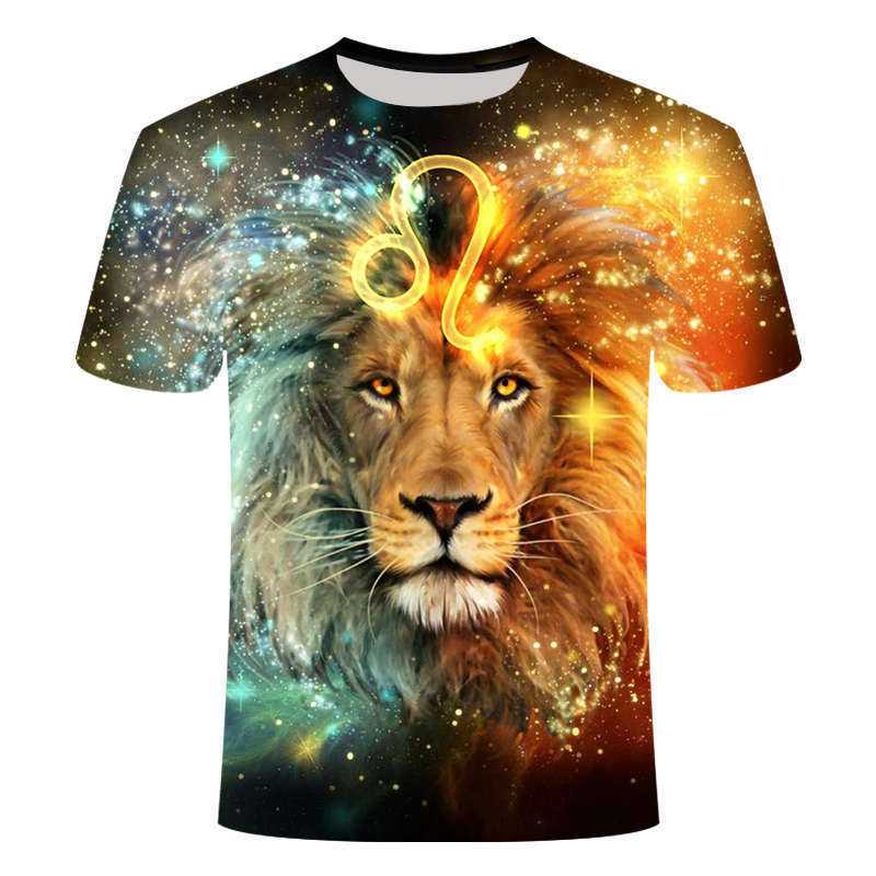 3d Printed T-shirt Lion Anime design Unisex Man and Woman