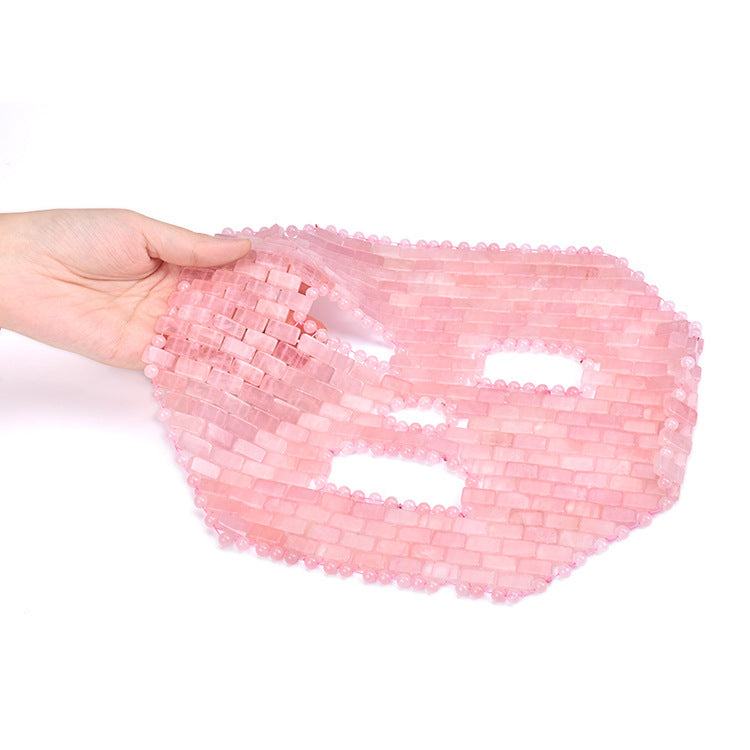 Rose Quartz Jade Mask Face for Headache Stress Relief Relax Skin Care