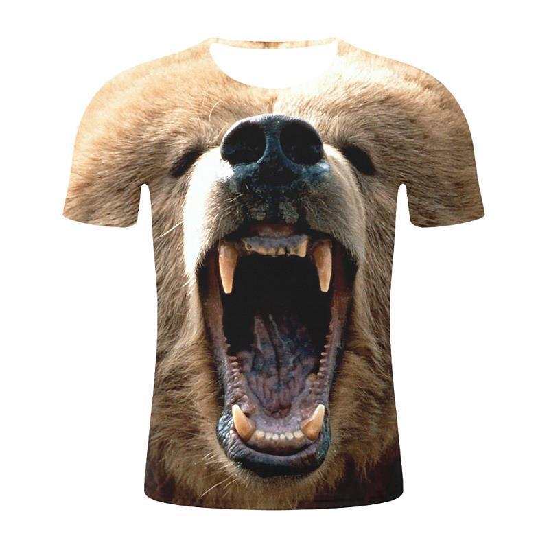 3D Printed T-Shirt New Animal Contemporary Wildlife Unisex Man & Woman