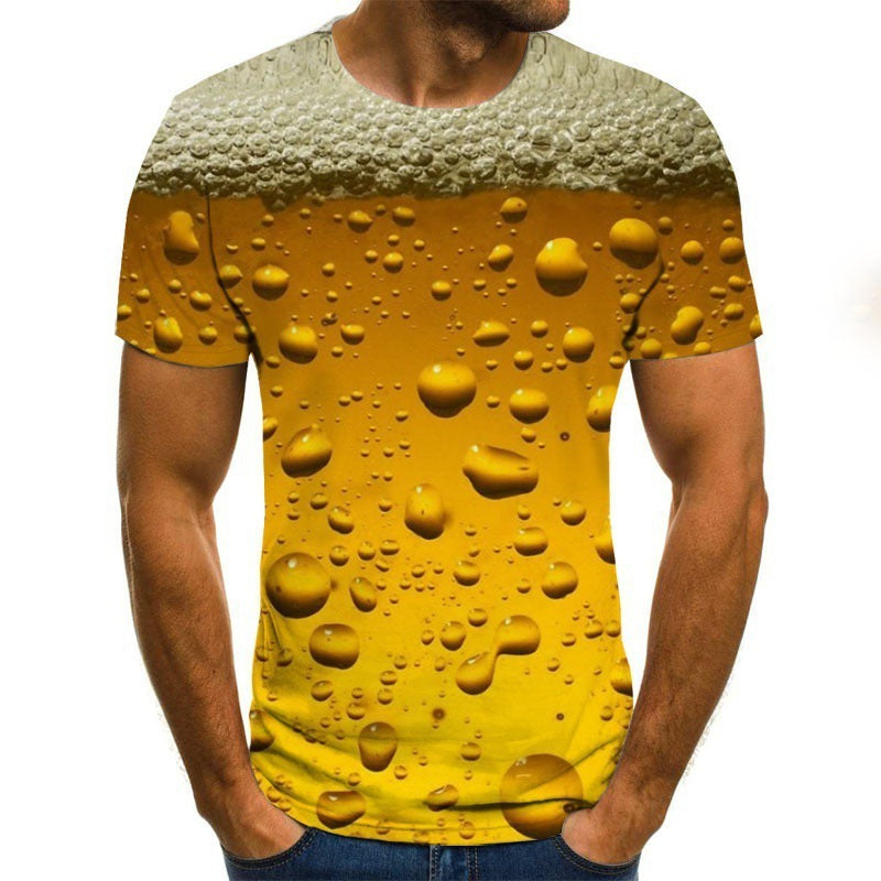 T-shirt with a beer design on a white background