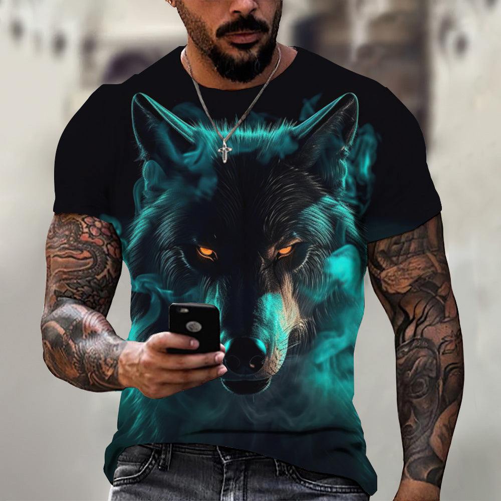3D Printed T-Shirt Lion Beast Summer Men's & Women's T-Shirt Premium