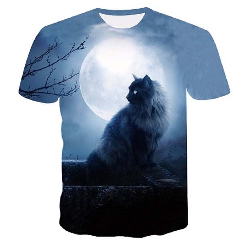 3D Printed T-Shirt Animal Cat Casual Design Premium Unisex Man & Woman
