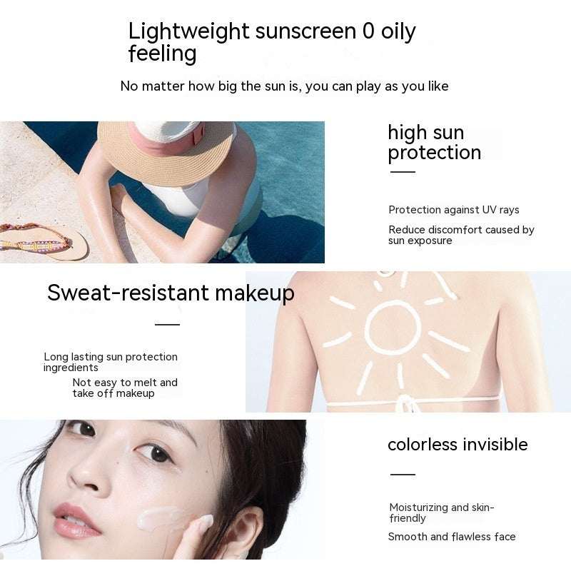 Sun Cream Face UV Sunscreen Concealer Refreshing Whitening Cream SPF 50+