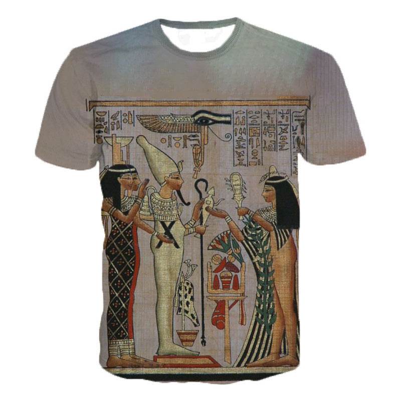 3D Printed T-Shirt Ancient Egyptian Anubis Deity Unisex Man and Woman.