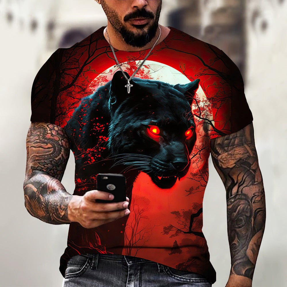 3D Printed T-Shirt Lion Beast Summer Men's & Women's T-Shirt Premium