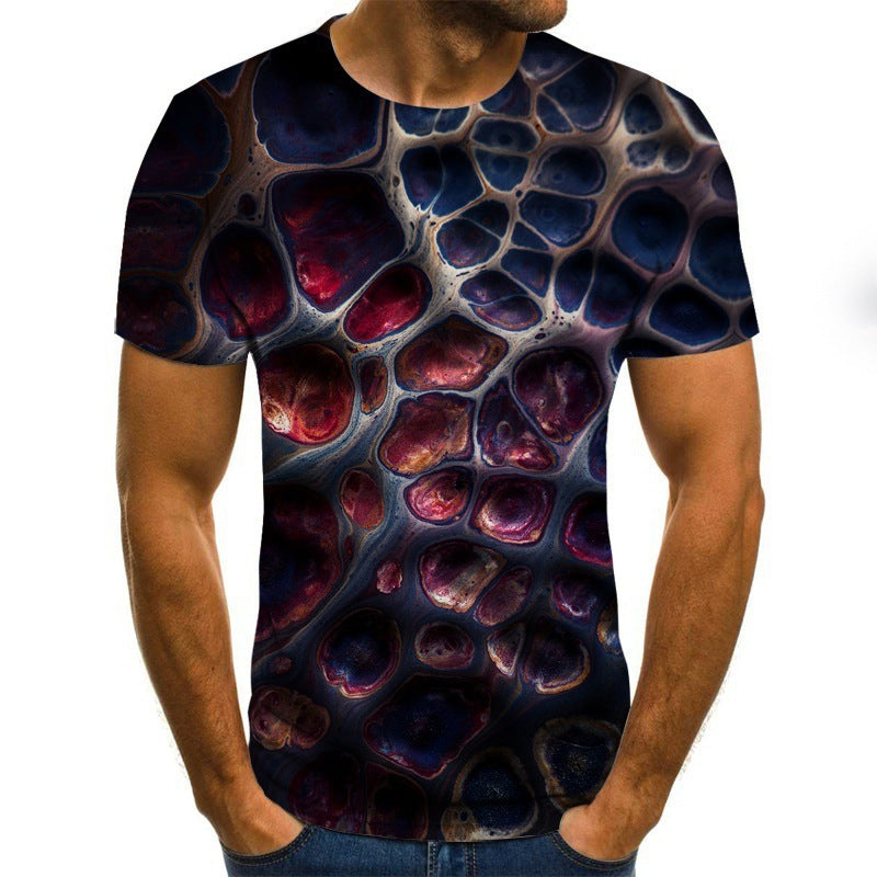 T-shirt with a textured design on a white background
