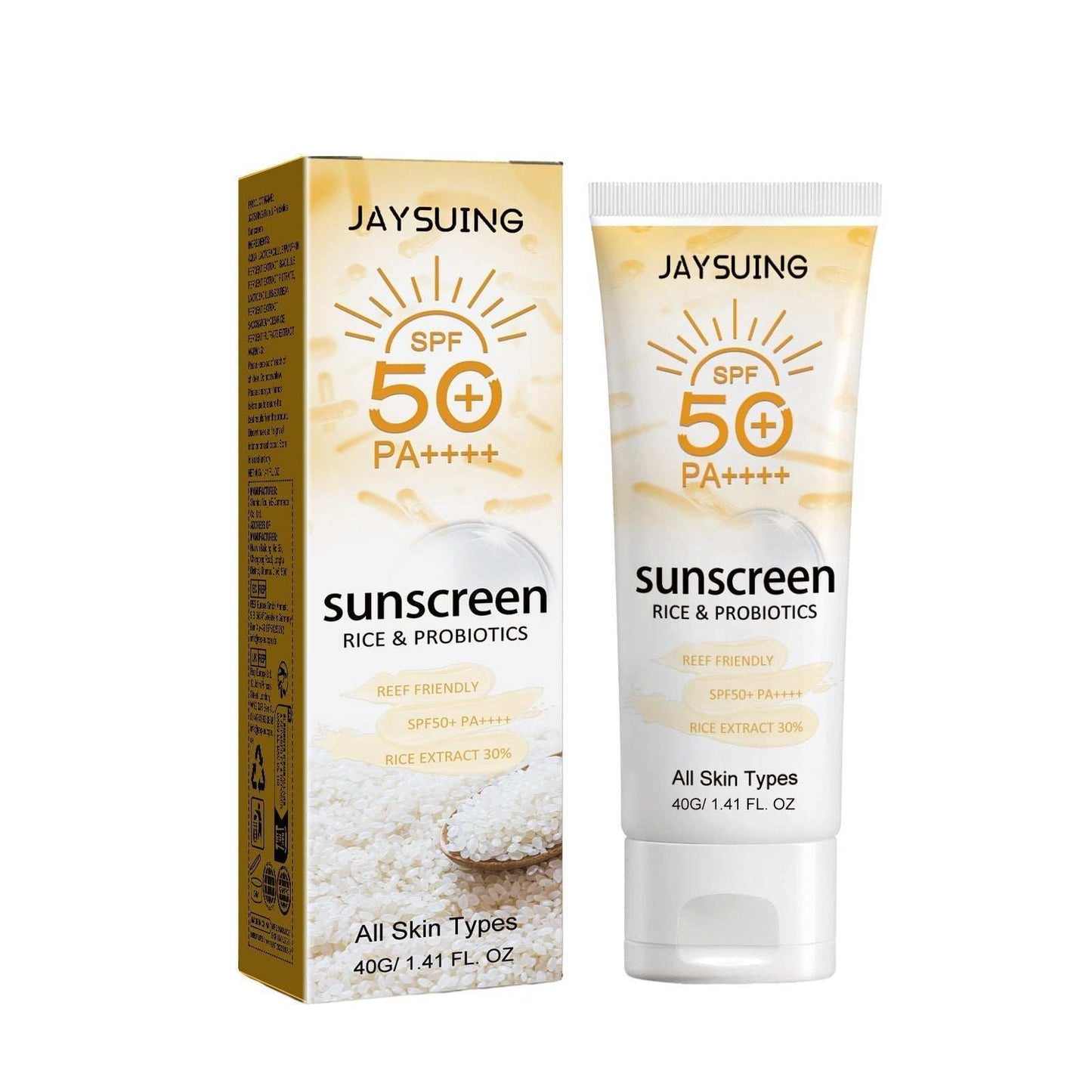 Natural Sunscreen Cream Organic Probiotic Rice Protection Face Body