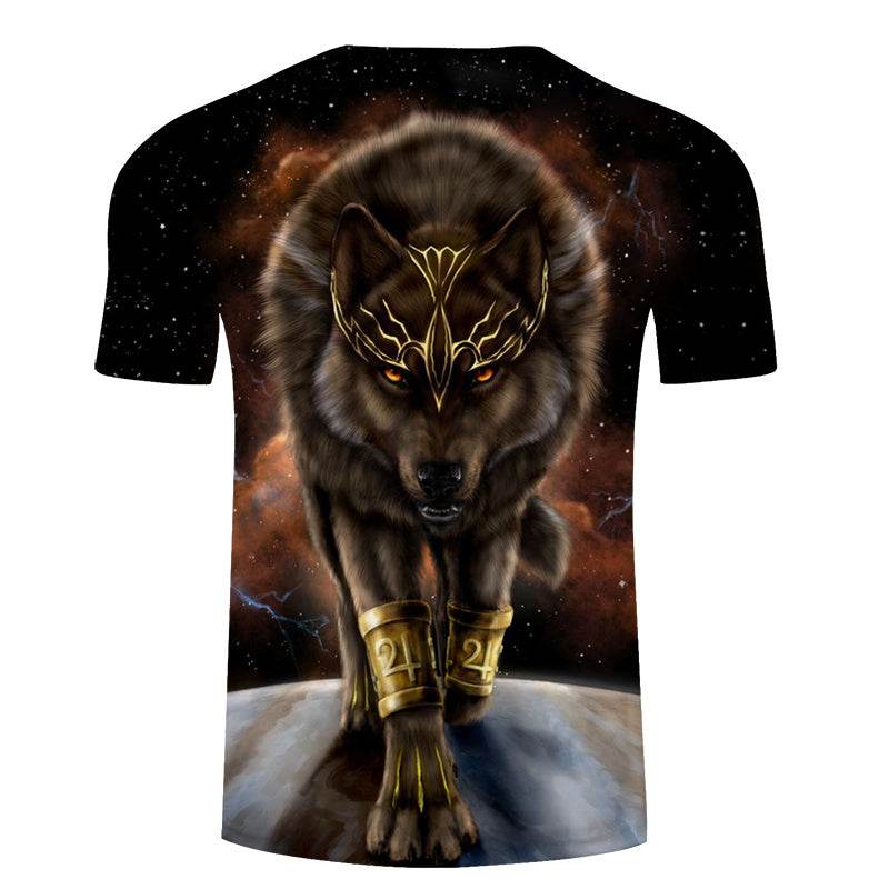 3D Printed T-Shirt Digital Printed Wolf Casual Fiber Man Woman Unisex.