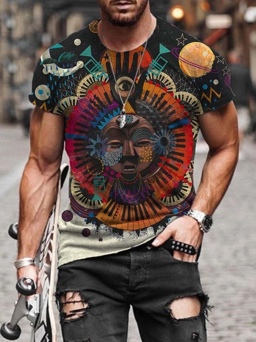 3D Printed T-Shirt Graphic Digital Unisex Man Woman Casual Fit Design