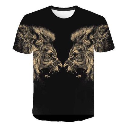 3D Printed T-Shirt Fashion Lion Animal Lover Unisex Man & Woman Casual