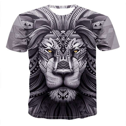 3D Printed T-Shirt Fashion Lion Animal Lover Unisex Man & Woman Casual