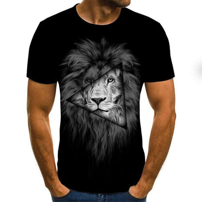 3D Printed T-Shirt Fashion Lion Animal Lover Unisex Man & Woman Casual