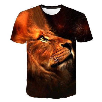 3D Printed T-Shirt Fashion Lion Animal Lover Unisex Man & Woman Casual