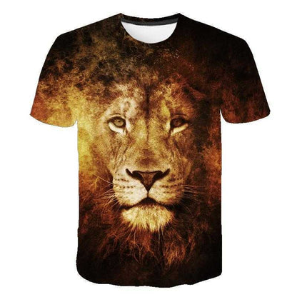 3D Printed T-Shirt Fashion Lion Animal Lover Unisex Man & Woman Casual