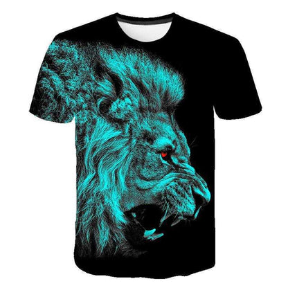 3D Printed T-Shirt Fashion Lion Animal Lover Unisex Man & Woman Casual