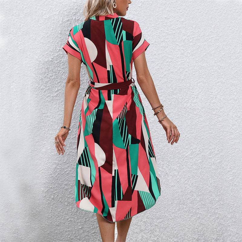 Summer Dresses for women, Vacation Elegant Spring Summer Short Sleeves