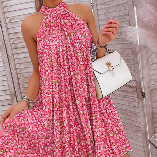 Woman Summer Dress Skirts for Women Mini Skirt, Pleated Floral Printed